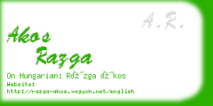 akos razga business card